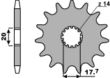 PBR gear wheel 440 12 18NC